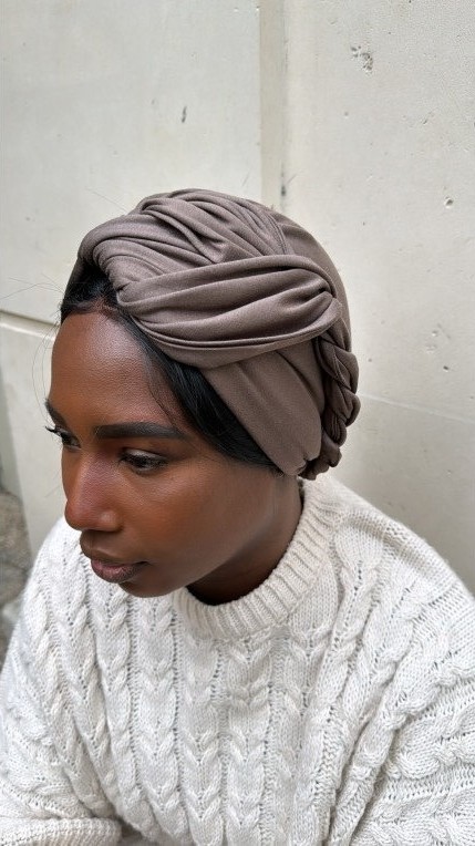 Marron Glacé Jersey Coton – Image 2