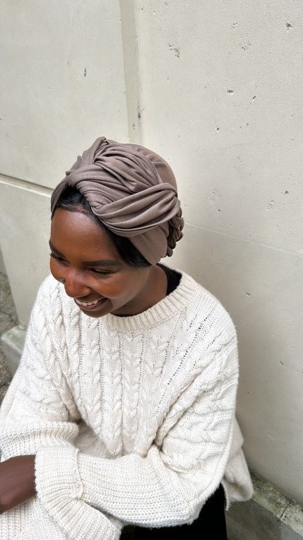 Marron Glacé Jersey Coton – Image 4