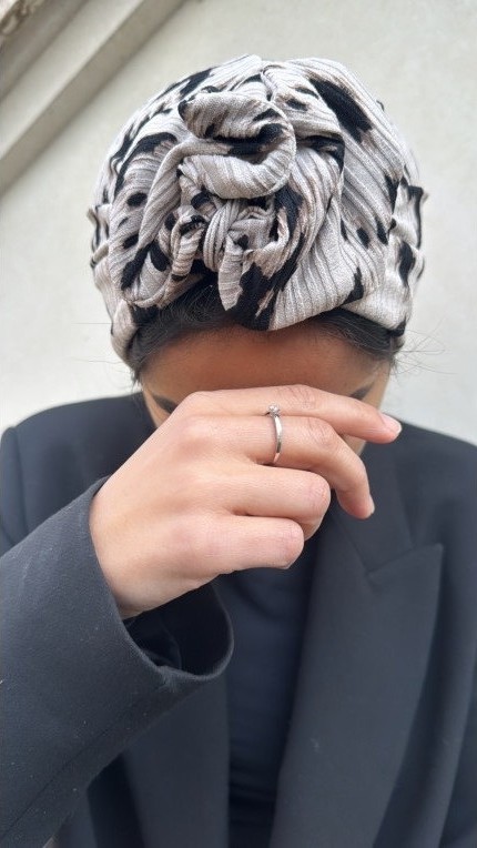 Turban bonnet Tacheté préformé – Image 4
