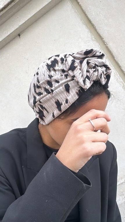 Turban bonnet Tacheté préformé – Image 5