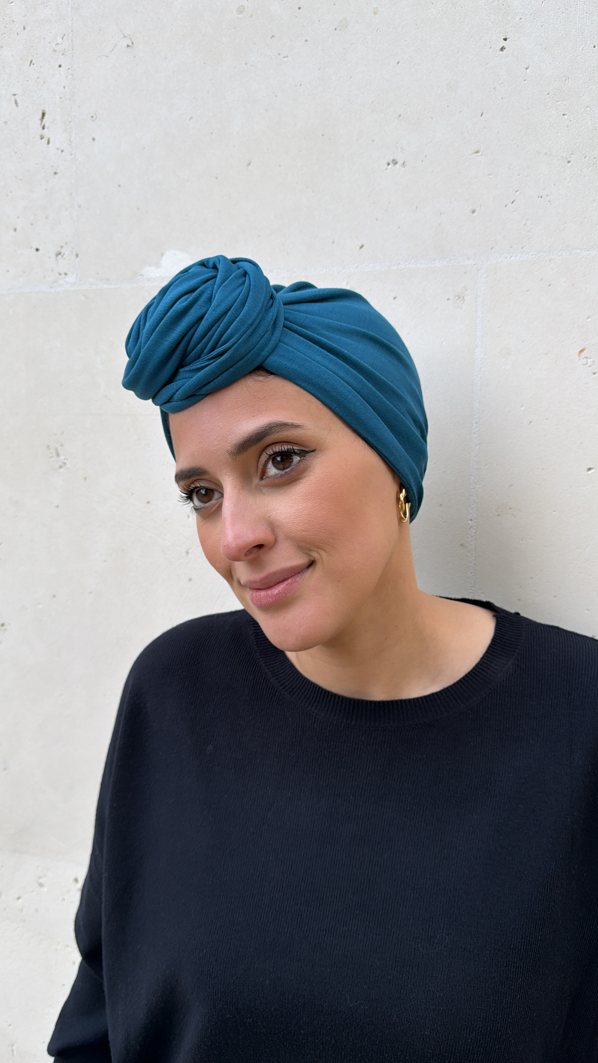 Bleu paon jersey coton – Image 2