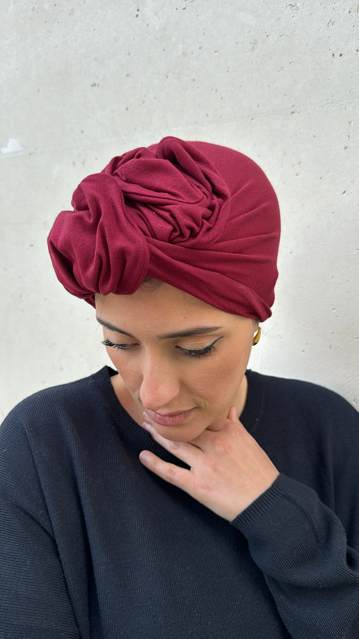 Bordeau jersey coton – Image 2